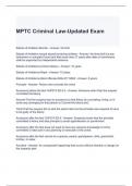MPTC Criminal Law-Updated Exam Questions and Answers 2024