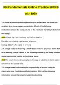 RN Fundamentals Online Practice 2024 B with NGN Questions & Answers | with 100% Correct Answers | Updated & Verified