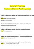 Davita PCT Final Exam Questions and Answers (2024 / 2025) (Verified Answers)