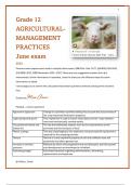 Agricultural-Management Practices -June Exam