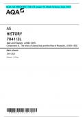 AQA AS HISTORY 7041/2L paper 2L Mark Scheme June 2023