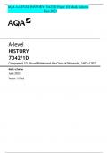 AQA A-LEVEL HISTORY 7042/1D Paper 1D Mark Scheme June 2023