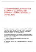 ATI COMPREHENSIVE PREDICTOR  EXAM WITH QUESTIONS AND  CORRECT ANSWERS [GRADED A+]  ACTUAL 100%