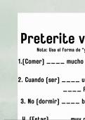 Spanish - Preterite vs Imperfecto Worksheet