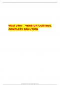 WGU D197 – VERSION CONTROL  COMPLETE SOLUTION