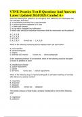 VTNE Practice Test B Questions And Answers Latest Updated 2024/2025 Graded A+ 
