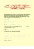 Exam 2 : PRN1032 |PRN 1032 Client-Centered Care I | Questions and Answers Graded A+ | Latest 2024