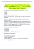 Capsim Exam Study Guide--Business Policy (Williamson) 2024 || All Questions & Solutions (100% Correct)