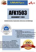 AFK1503 Assessment 1 due 9 April 2024 (Unique Nr. 338539) 