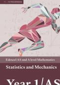 Edexcel Statistics and Mechanics Year 1 Textbook