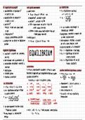 Chemistry Edexcel A Level Equilibrium I &II Summary Sheet