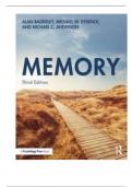 Test Bank For Memory, 3rd Edition By Alan Baddeley, Michael Eysenck, Michael Anderson