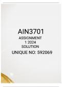 AIN3701 ASSIGNMENT 1 SOLUTION 2024 