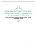 CHANA KUMAR IHUMAN :FATIGUE OVER THE PAST TWO MONTHS “chana kumar is an  86 year old female...” SOLUTIONS