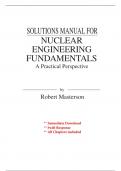 Solutions for Nuclear Engineering Fundamentals, 1st Edition Masterson (All Chapters included)