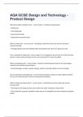 AQA GCSE Design and Technology - Product Design Practice Exam 2024.