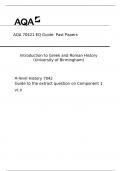 AQA 70421 EQ Guide: Introduction to Greek and Roman History (University of Birmingham)
