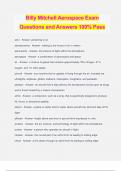 Billy Mitchell Aerospace Exam Questions and Answers 100% Pass