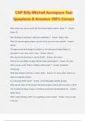 CAP Billy Mitchell Aerospace Test Questions & Answers 100% Correct