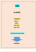 AQA A-LEVEL FRENCH Paper 2 7652/2 WRITING||QUESTION AND MARKING SCHEME MERGED||