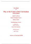Test Bank for Play at the Center of the Curriculum 6th Edition By Judith VanHoorn, Patricia Monighan Nourot, Barbara Scales, Keith Rodriguez Alward (All Chapters, 100% Original Verified, A+ Grade)