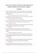 ATI RN ADULT MEDICAL SURGICAL PROCTORED EXAM 2023/2024 VERSION (NGN) WITH 100% CORRECT  ANSWERS Free