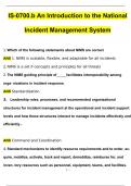 FEMA IS-0700.b An Introduction to the National Incident Management System Questions and Answers (2024 / 2025) (Verified Answers)