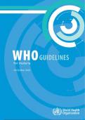 W.H.O Guidelines for Malaria