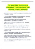 Vet Med ICEV Certification Combined Test Questions And  verified Correct Answers