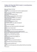Oedipus the King Quiz 2024 Graded A Actual Questions and Answers Complete