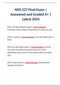 NSG 527 Final Exam | Answered and Graded A+ | Latest 2024
