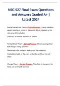 NSG 527 Final Exam Questions and Answers Graded A+ | Latest 2024