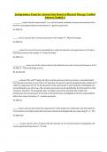 Jurisprudence Exam for Arizona State Board of Physical Therapy Verified  Answers Graded A