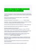 ISTM 210 EXAM #1 (TAMU-Jamieson) QUESTIONS AND ANSWERS