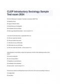  CLEP Introductory Sociology Sample Test exam 2024