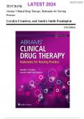 Test bank for Abrams’ Clinical Drug Therapy: Rationales for Nursing Practice, 12th Edition (Frandsen, 2021), Chapter 1-61 | All Chapters