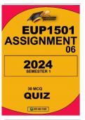 EUP1501 ASSIGNMENT 06 (QUIZ) 2024