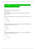 Unit 6 - Congruent Triangles Exam with verified solutions 2024