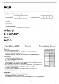 Aqa A-level Chemistry 7405-3 June23 Paper 3 Question Paper.