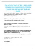 CNA ACTUAL PRACTICE TEST 1 (2024-2025)  40 QUESTIONS AND CORRECT ANSWERS  TO HELP YOU PREPARE FOR YOUR CAN EXAM.