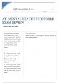  NUR 2032C  2024 ATI Mental Health Proctored Exam Review