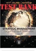 TEST BANK for Strategic Management: Concepts Competitiveness and Globalization 12th Edition Michael AMichael A. Hitt; R. Duane Ireland; Robert E. Hoskisson