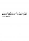 Accounting Information Systems 2nd Edition Richardson Test Bank (100% VERIFIED)