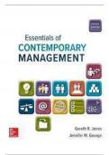 Essentials of Contemporary Management 10e By Gareth Jones and Jennifer George Instructor Manual