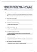 BIOL1020 UQ Module 1 EXAM QUESTIONS 189 TERMS WITH VERIFIED DEFINITIONS UPDATED 2024