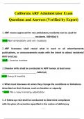 California ARF Administrator 2024 Initial Examination Questions and Answers (2024 / 2025) Updated (Verified Answers)