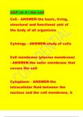 A&P ch 4 : the cell