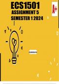 ECS1501 ASSIGNMENT 5 SEMESTER 2 2024(WRITTEN)-Economics