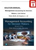 Management Accounting for Decision Makers: 11th Edition Solution Manual By Peter Atrill, Eddie McLaney, 2024 All Chapters 1 - 12, Verified Newest Version