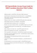 MN Special Boiler License Exam Guide for MHS Custodians Questions With Verified Answers